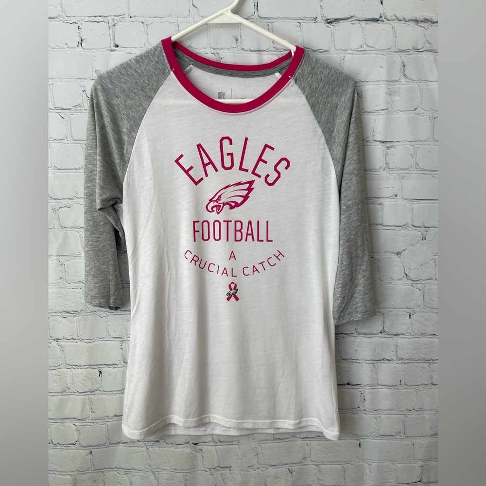 NFL Philadelphia Eagles crucial catch white & gray size medium